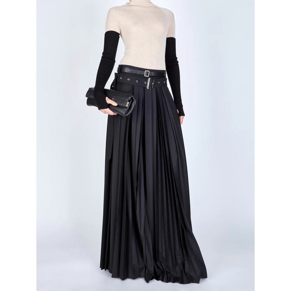 Peter Do Maxi Pleated Skirt - 34 Black